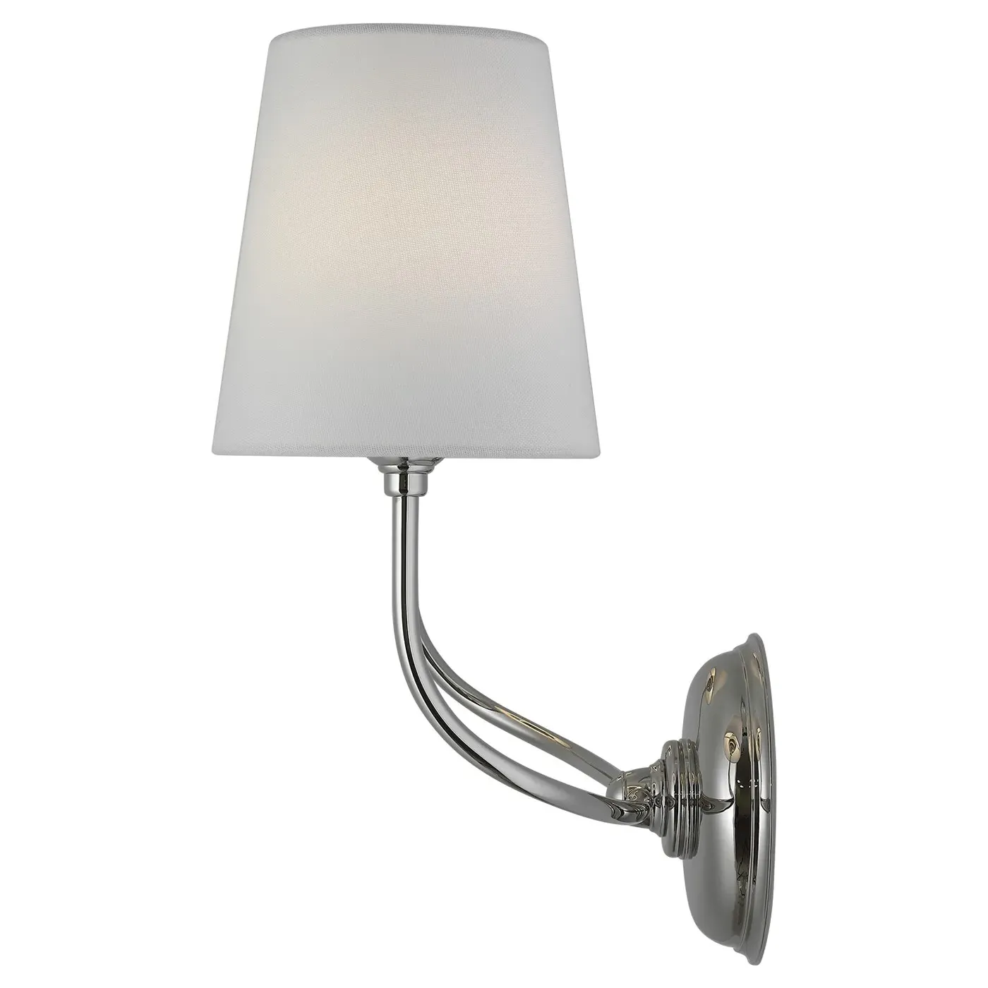 Vendome Double Armed Sconce - Polished Nickel, Brass