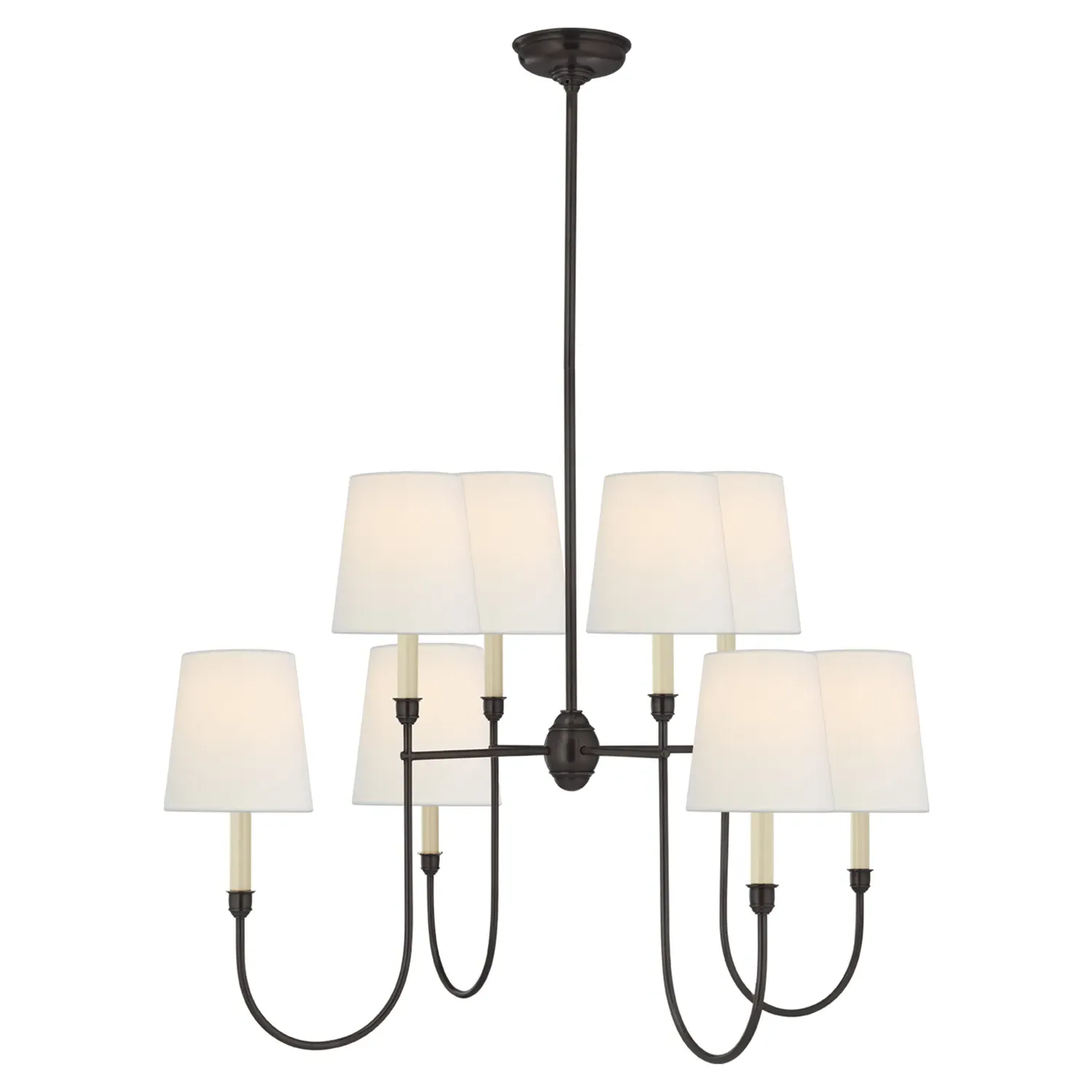 Vendome Large Chandelier - Bronze, Linen