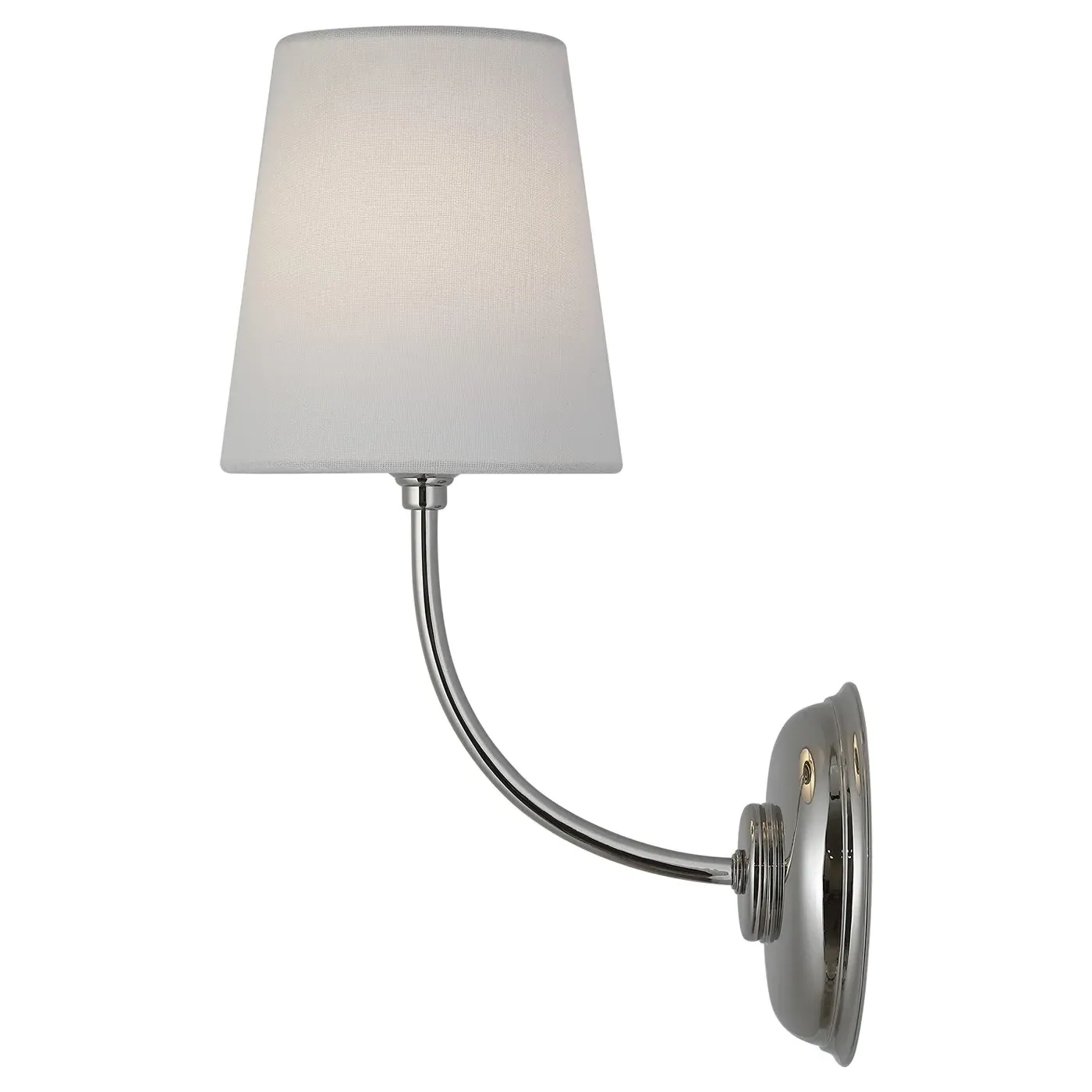 Vendome Single Armed Sconce - Polished Nickel, Brass