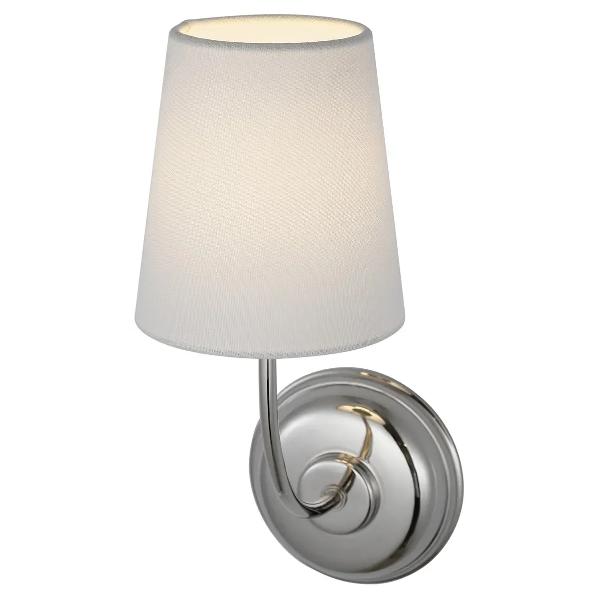 Vendome Single Armed Sconce - Polished Nickel, Brass