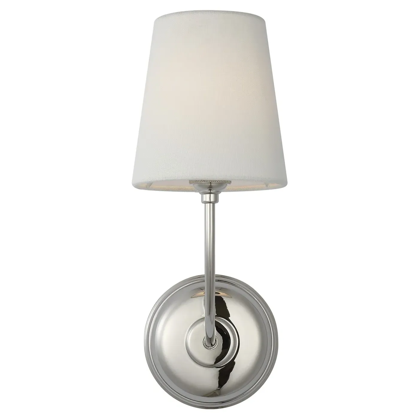 Vendome Single Armed Sconce - Polished Nickel, Brass