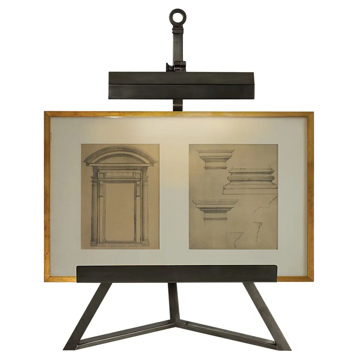 Visual Comfort Estelle Triangle Display Lamp - Gun Metal image