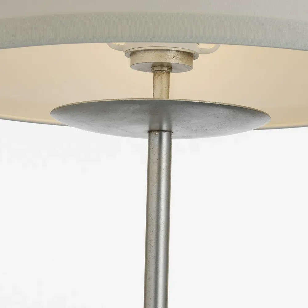 Walker Cordless Floor Lamp - Burnished Silver Leaf, Steel