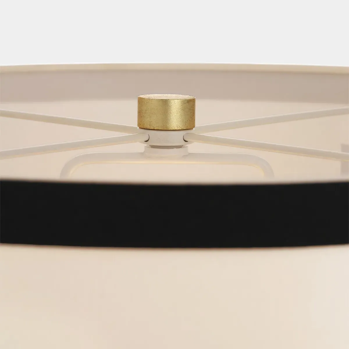 Walker Cordless Floor Lamp with Black Trim - Gild, Steel