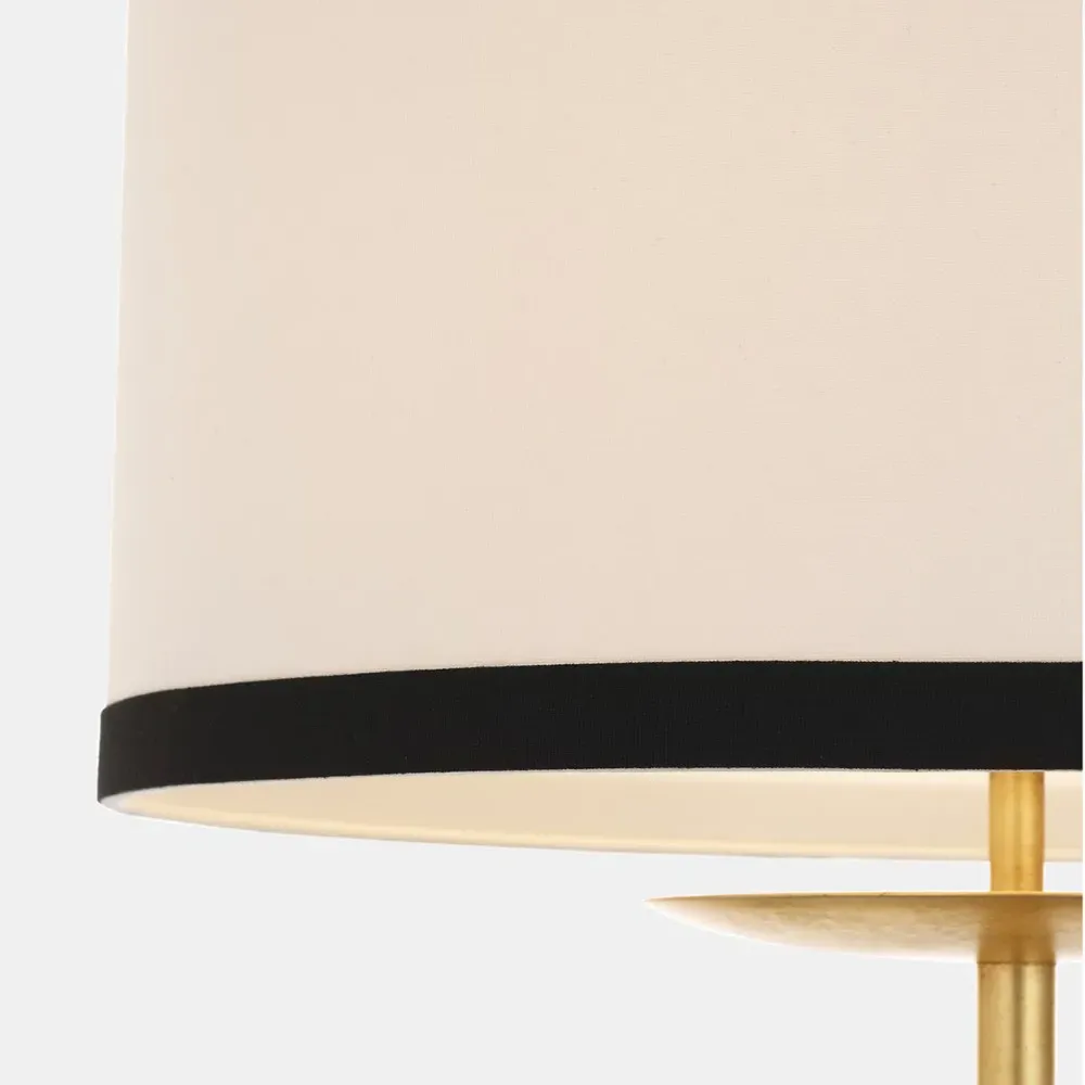 Walker Cordless Floor Lamp with Black Trim - Gild, Steel