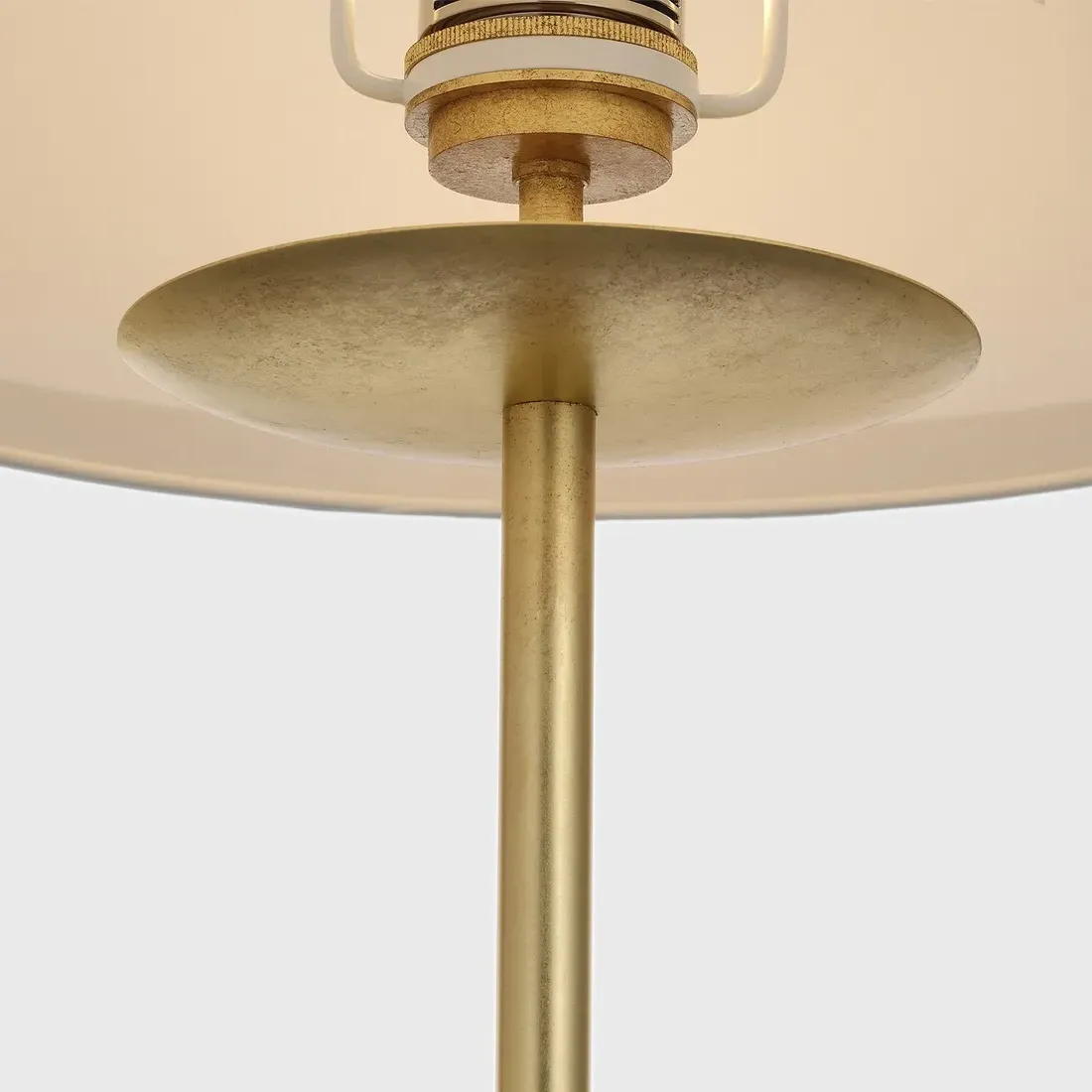 Walker Cordless Floor Lamp with Black Trim - Gild, Steel