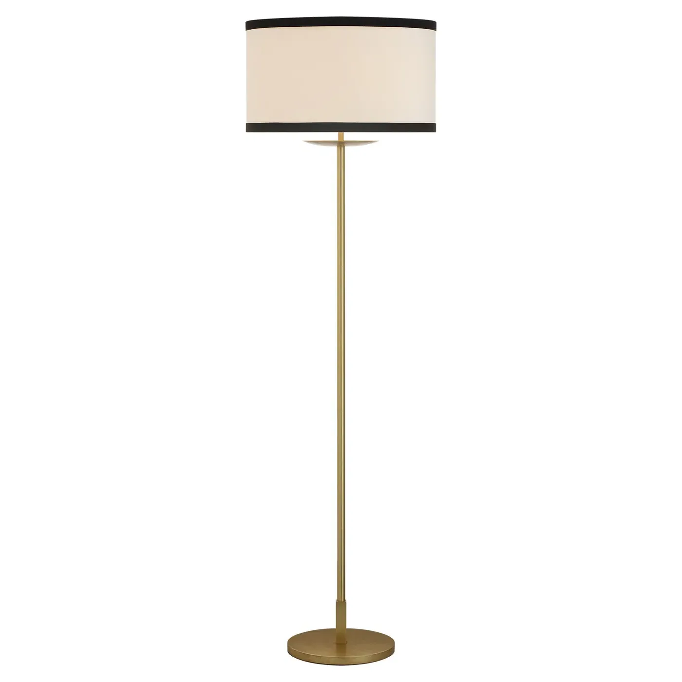 Walker Cordless Floor Lamp with Black Trim - Gild, Steel image
