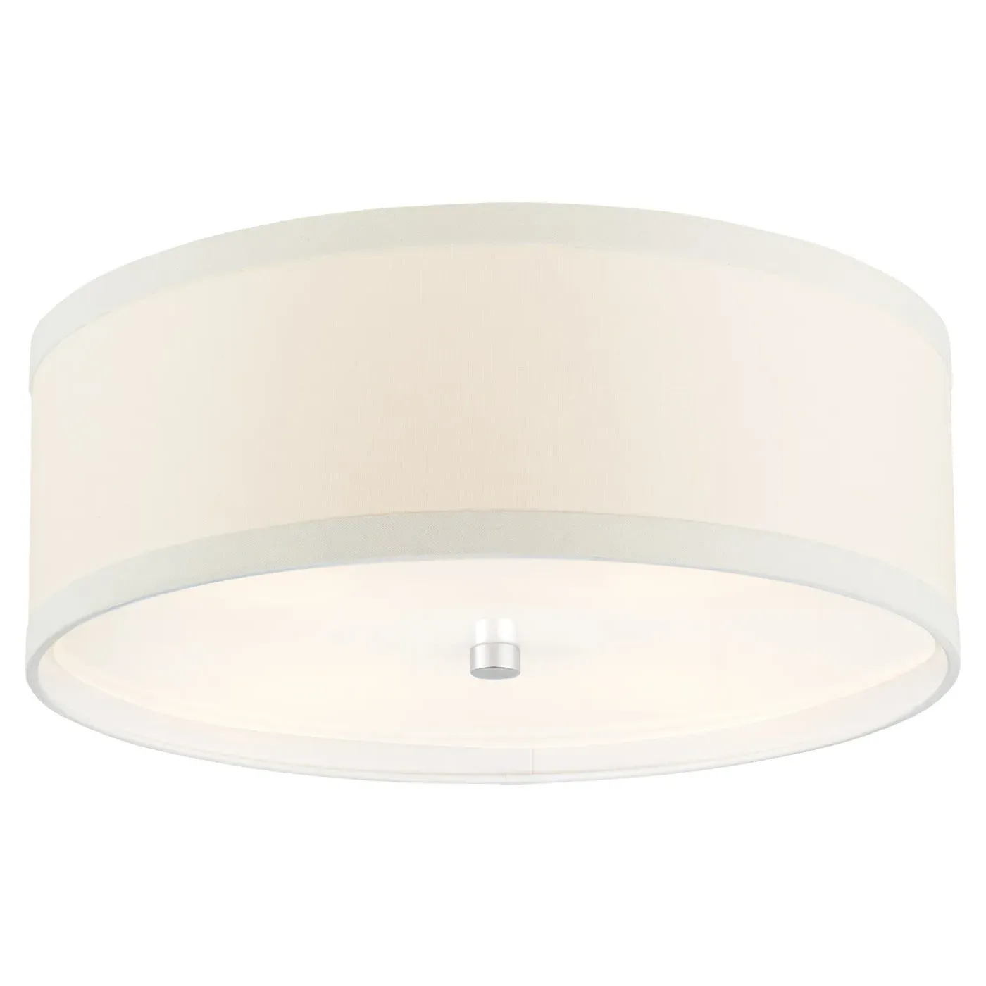 Walker Medium Flush Mount - Silver Leaf, Metal