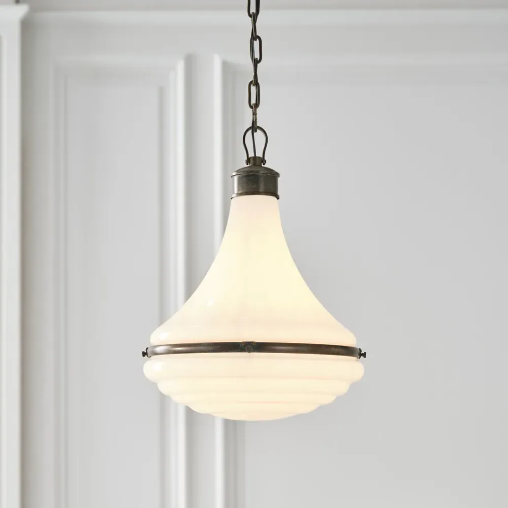 Wesley Single Pendant - Bronze, Steel