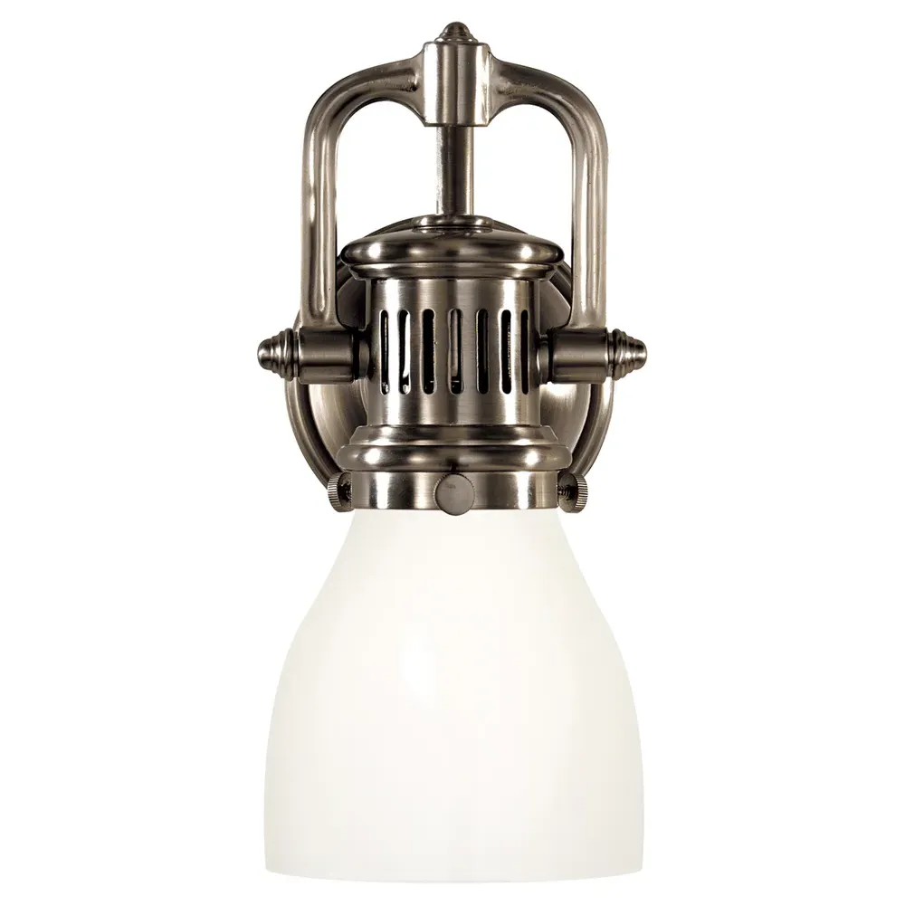 Yoke Suspended Sconce - Antique Nickel, Metal