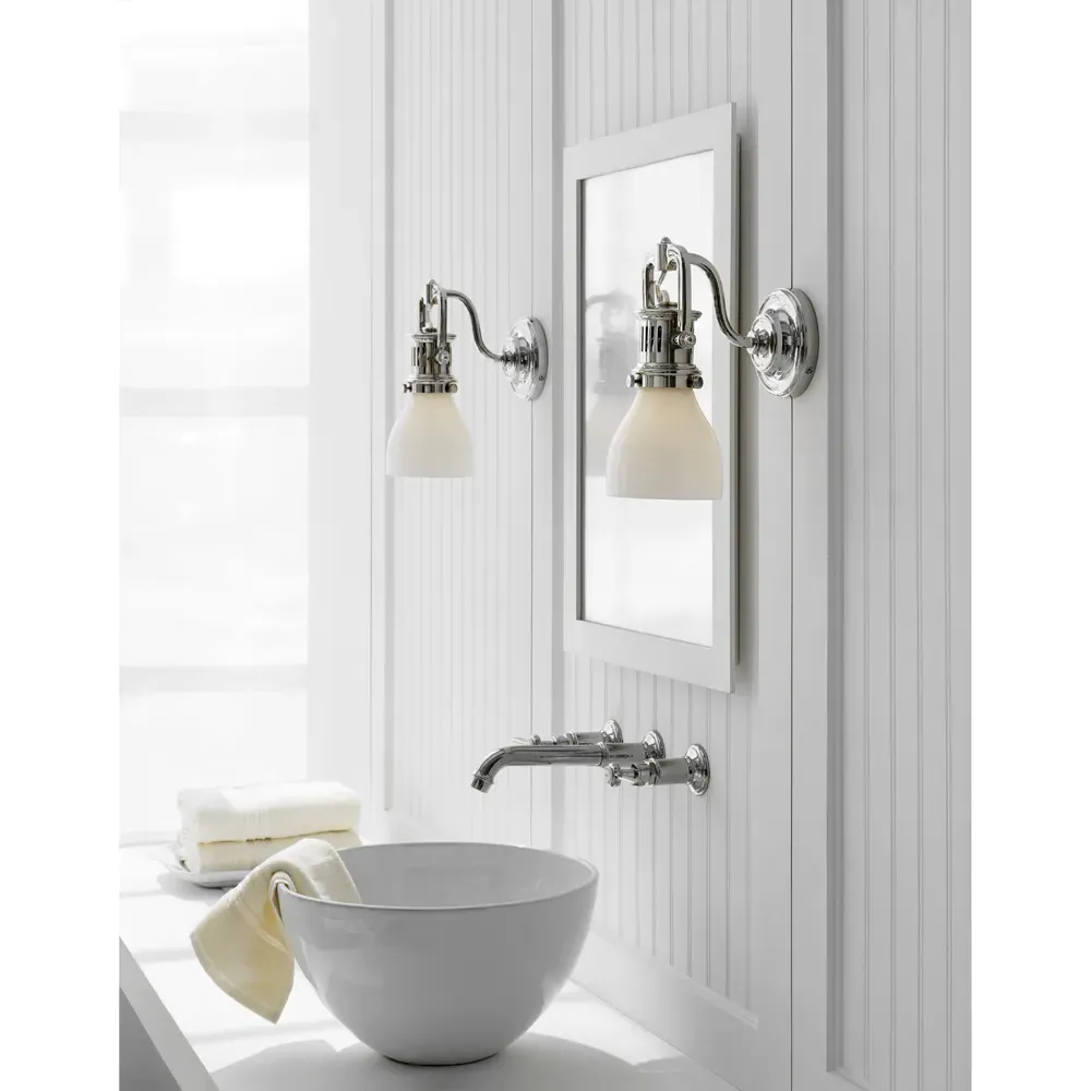 Yoke Suspended Sconce - Polished Nickel