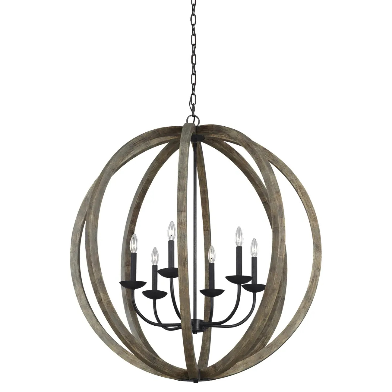 Allier Large Pendant Light - Brown, Oak