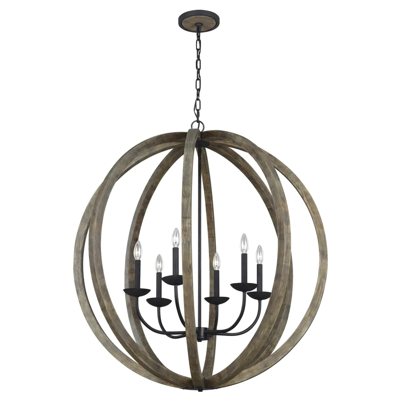 Allier Large Pendant Light - Brown, Oak