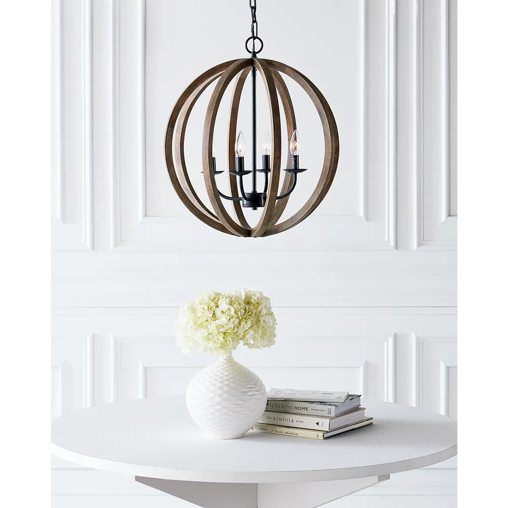 Allier Small Pendant Light - Brown, Oak