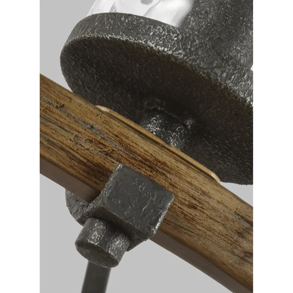 Angelo Large Chandelier - Weathered Oak, Steel