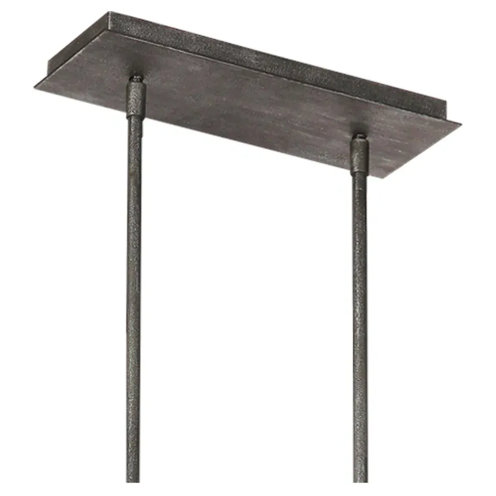 Angelo Linear Chandelier - Weathered Oak, Steel