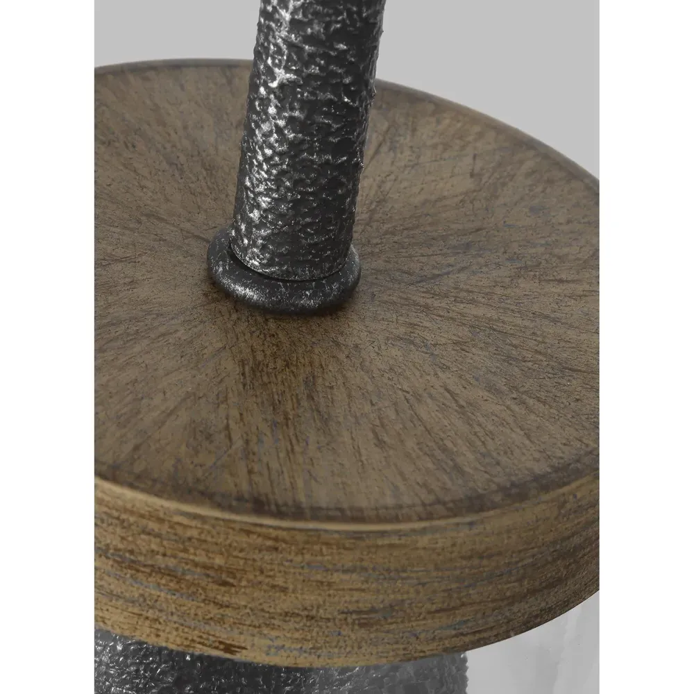 Angelo Pendant Light - Slate Grey, Weathered Oak
