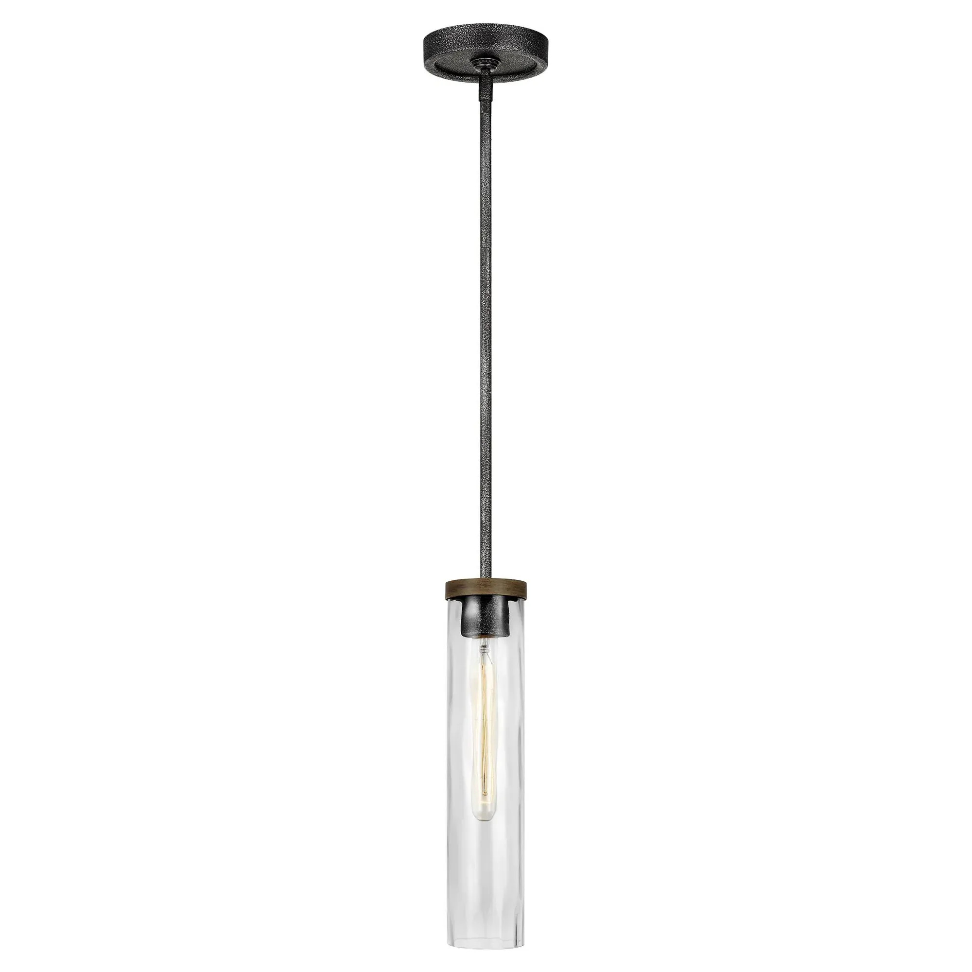 Angelo Pendant Light - Slate Grey, Weathered Oak image