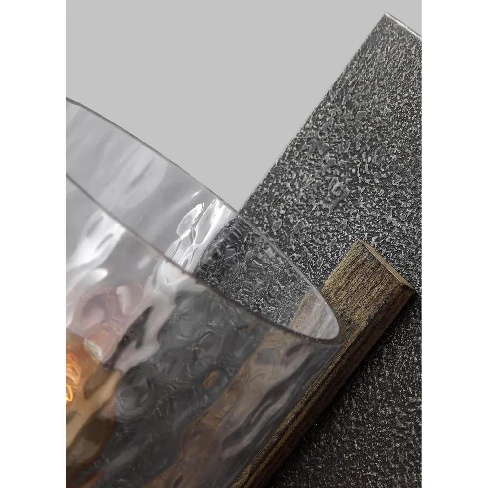 Angelo Sconce - Weathered Oak, Steel