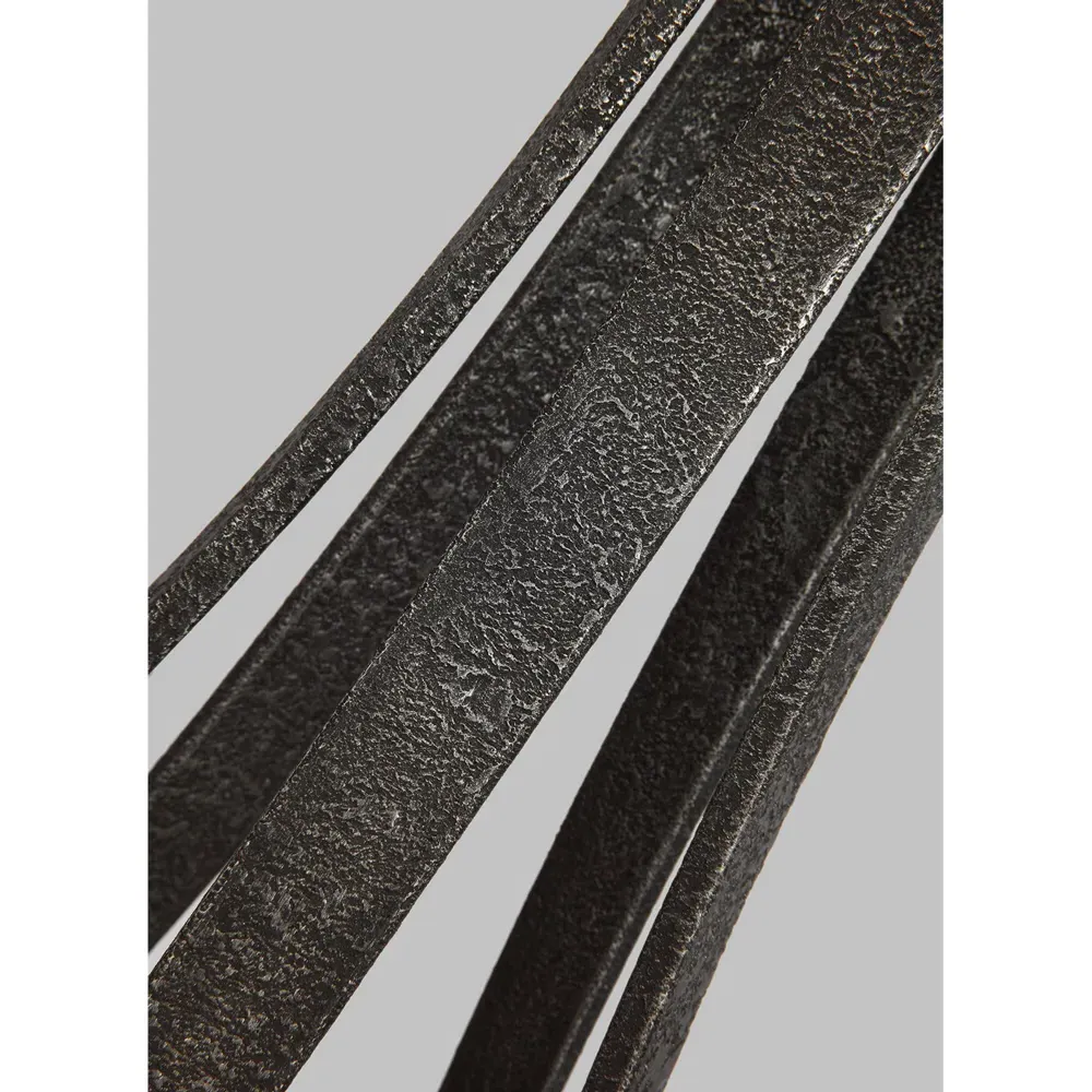 Angelo Small Chandelier - Weathered Oak, Steel