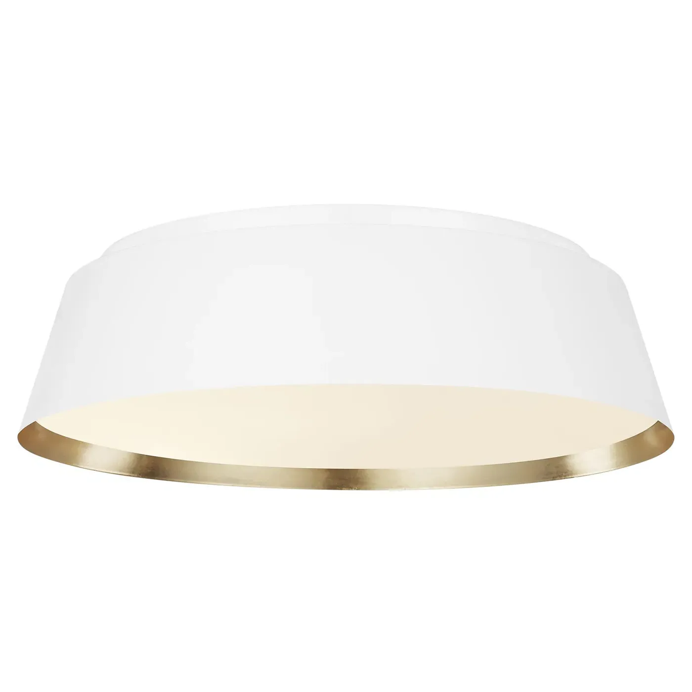 Asher Large Flush Mount - Matte White, Steel