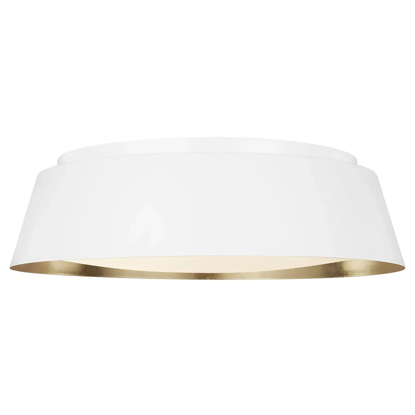 Asher Large Flush Mount - Matte White, Steel