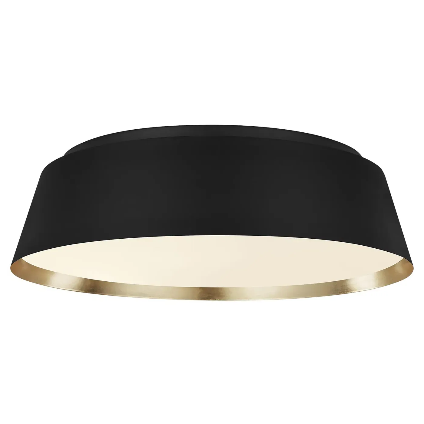 Asher Large Flush Mount - Midnight Black, Steel