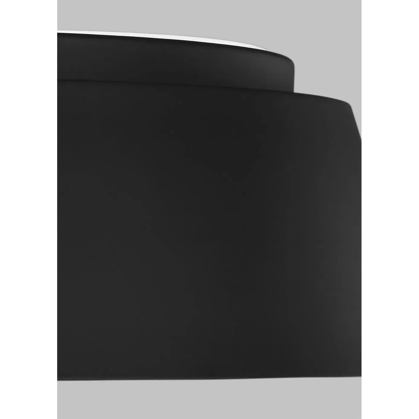 Asher Large Flush Mount - Midnight Black, Steel