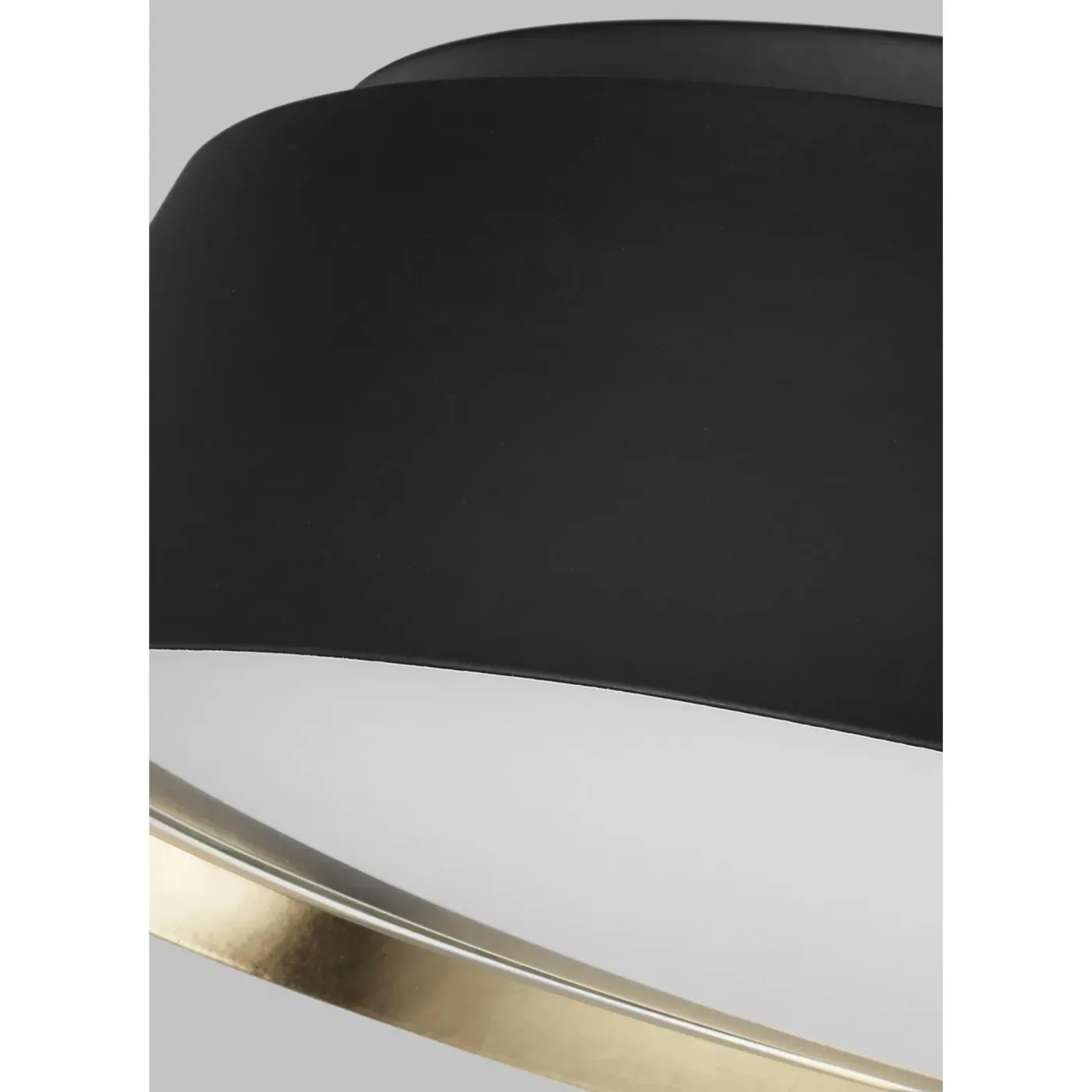 Asher Large Flush Mount - Midnight Black, Steel