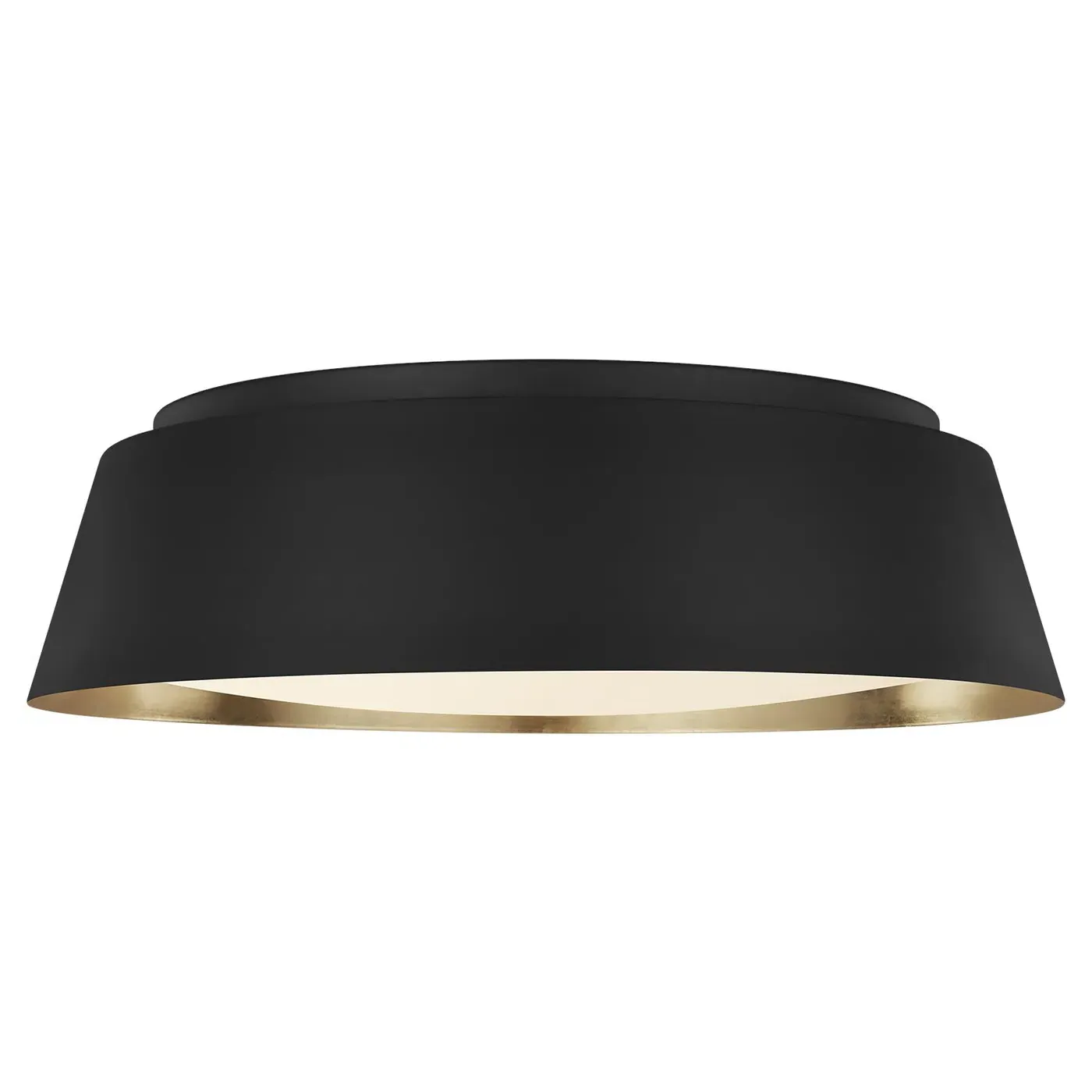 Asher Large Flush Mount - Midnight Black, Steel
