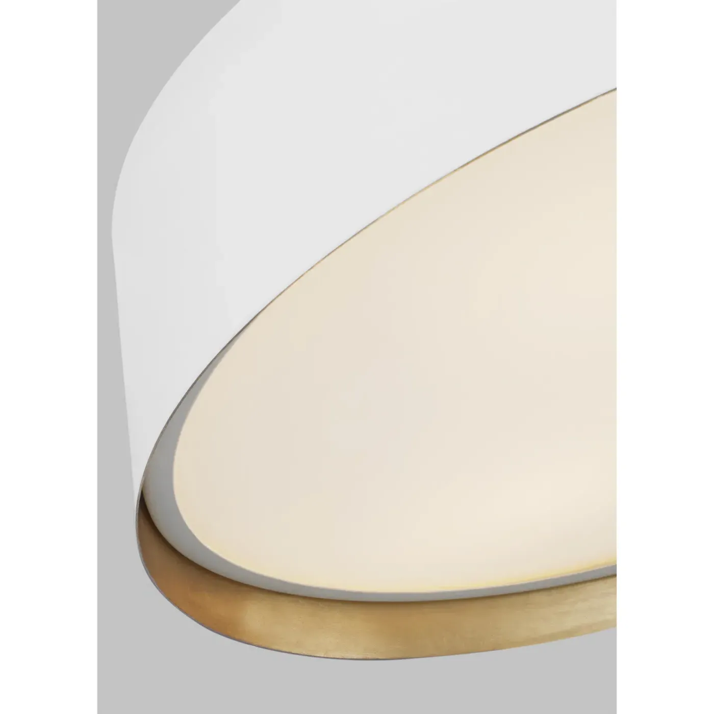 Asher Medium Flush Mount - Matte White, Steel