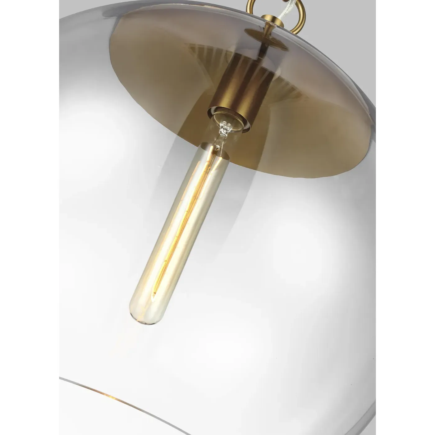 Atlantic Round Pendant Light - Burnished Brass, Glass