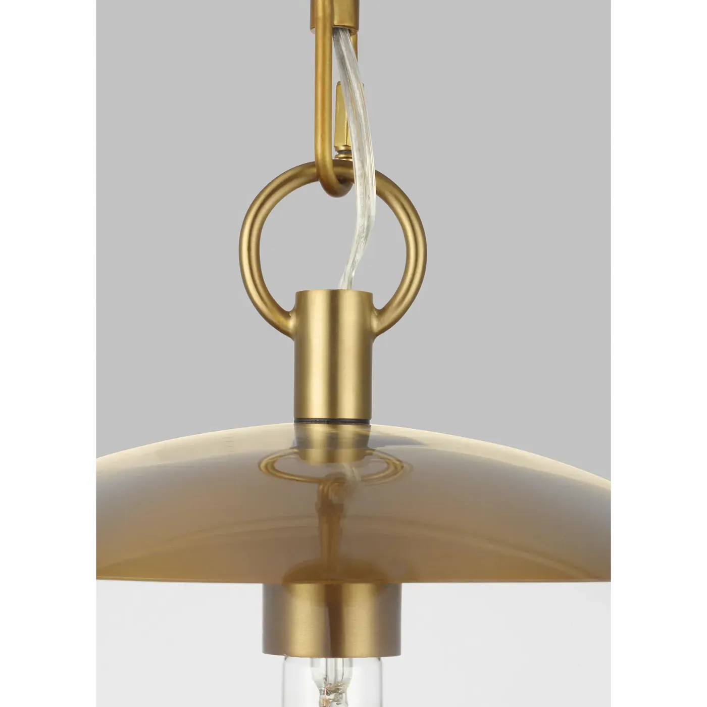 Atlantic Round Pendant Light - Burnished Brass, Glass