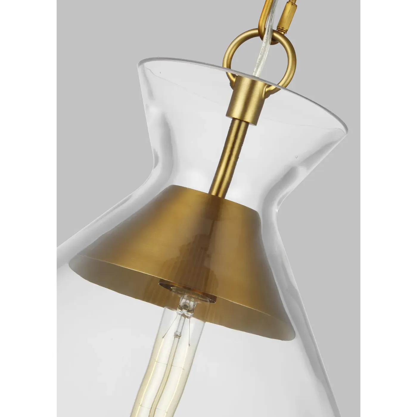 Atlantic Wide Pendant Light - Burnished Brass, Glass