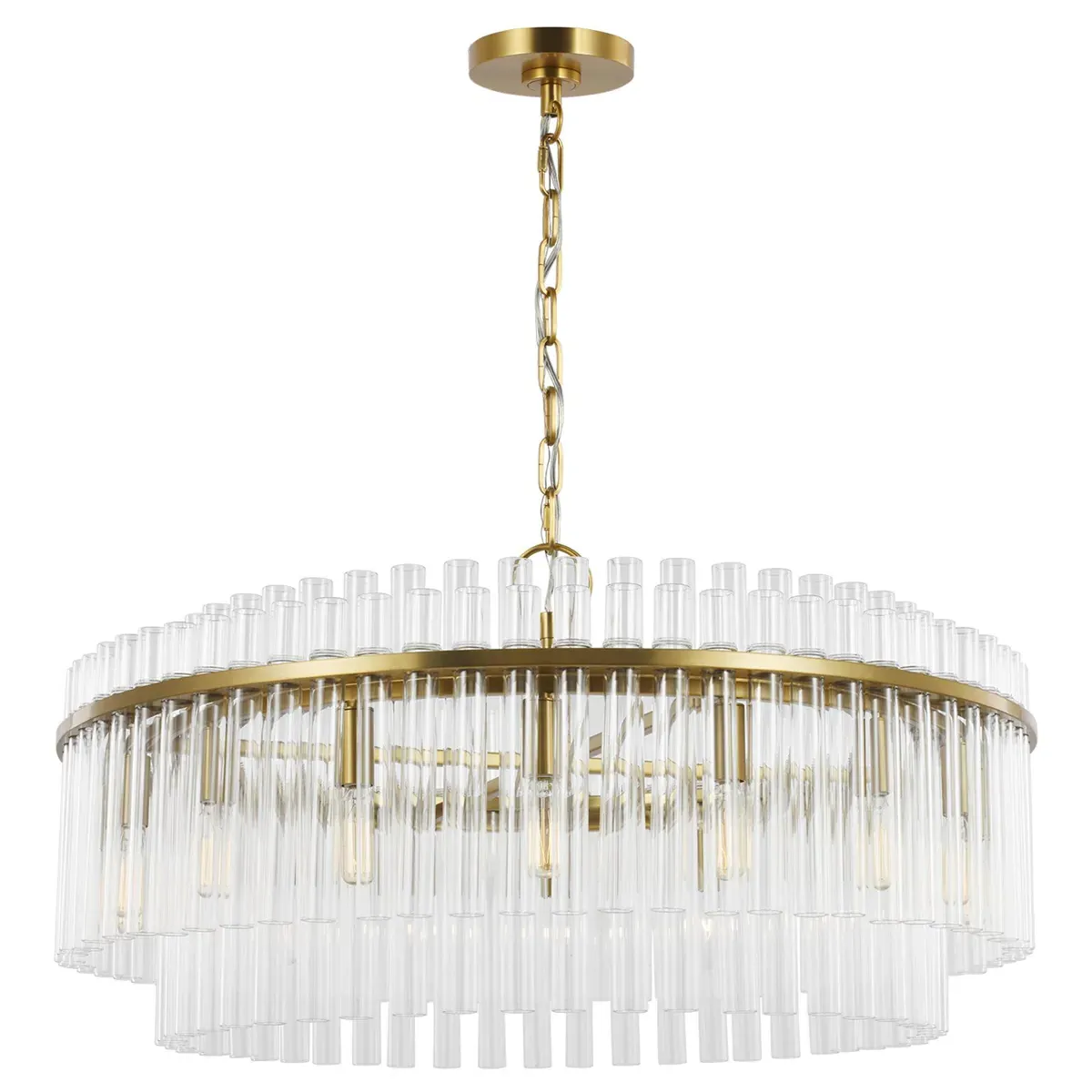 Beckett Large Chandelier - Burnished Brass, Steel