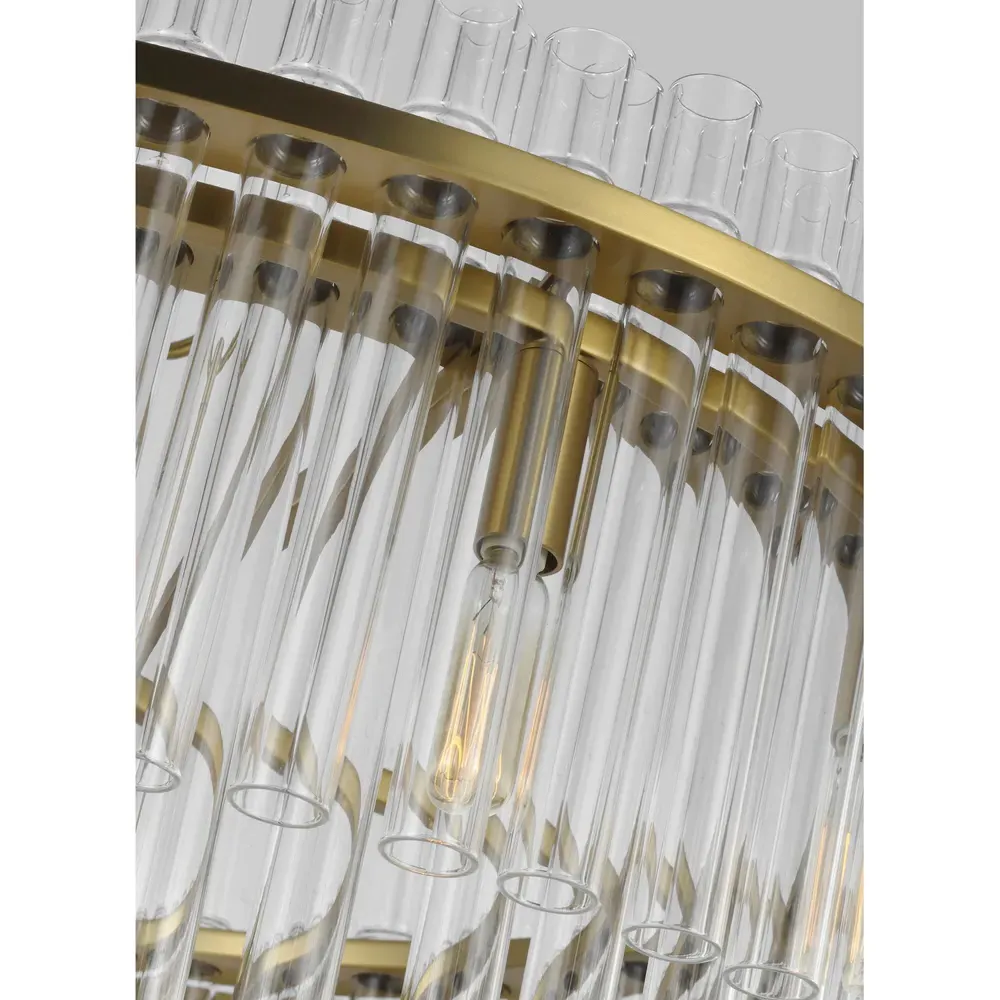 Beckett Large Chandelier - Burnished Brass, Steel