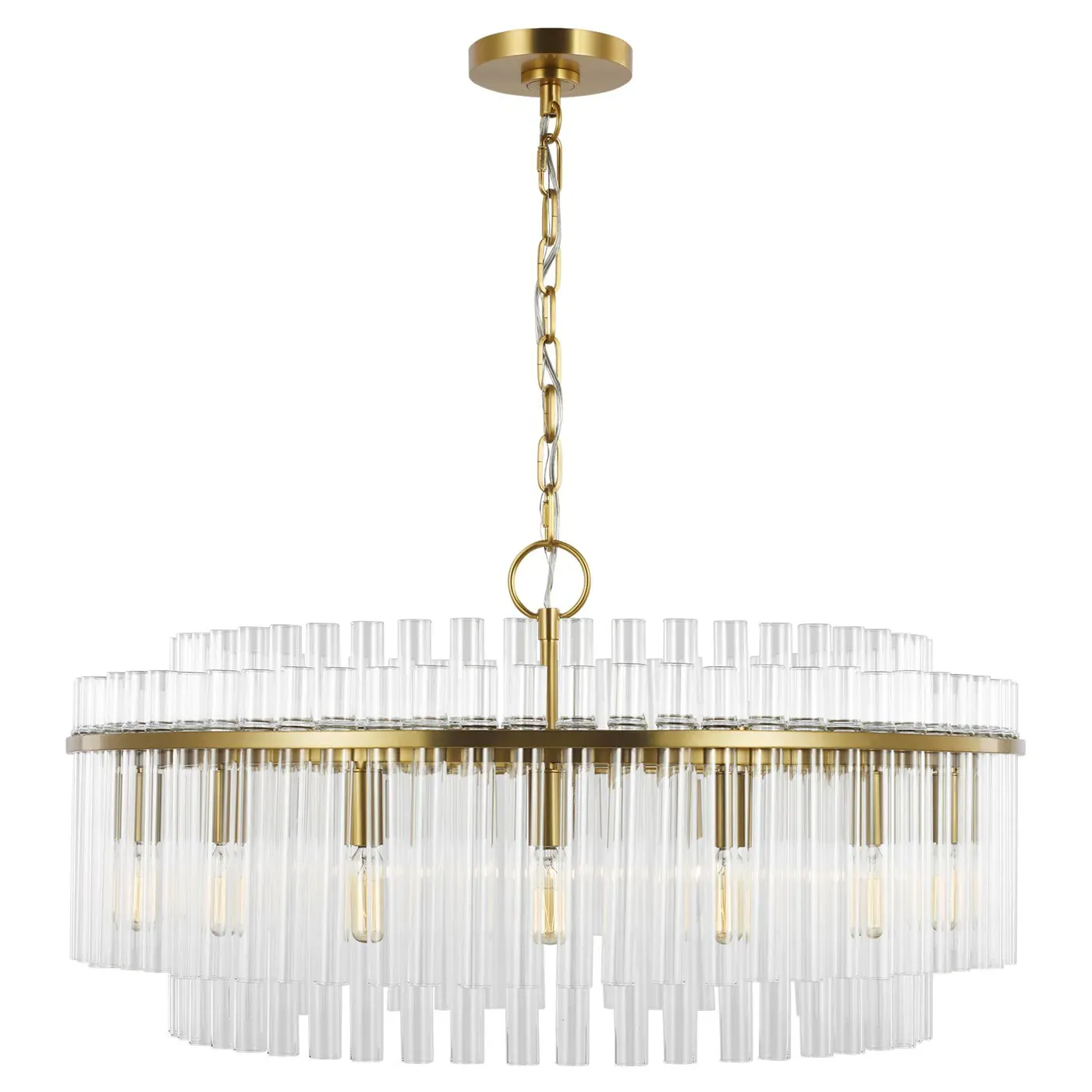 Beckett Large Chandelier - Burnished Brass, Steel