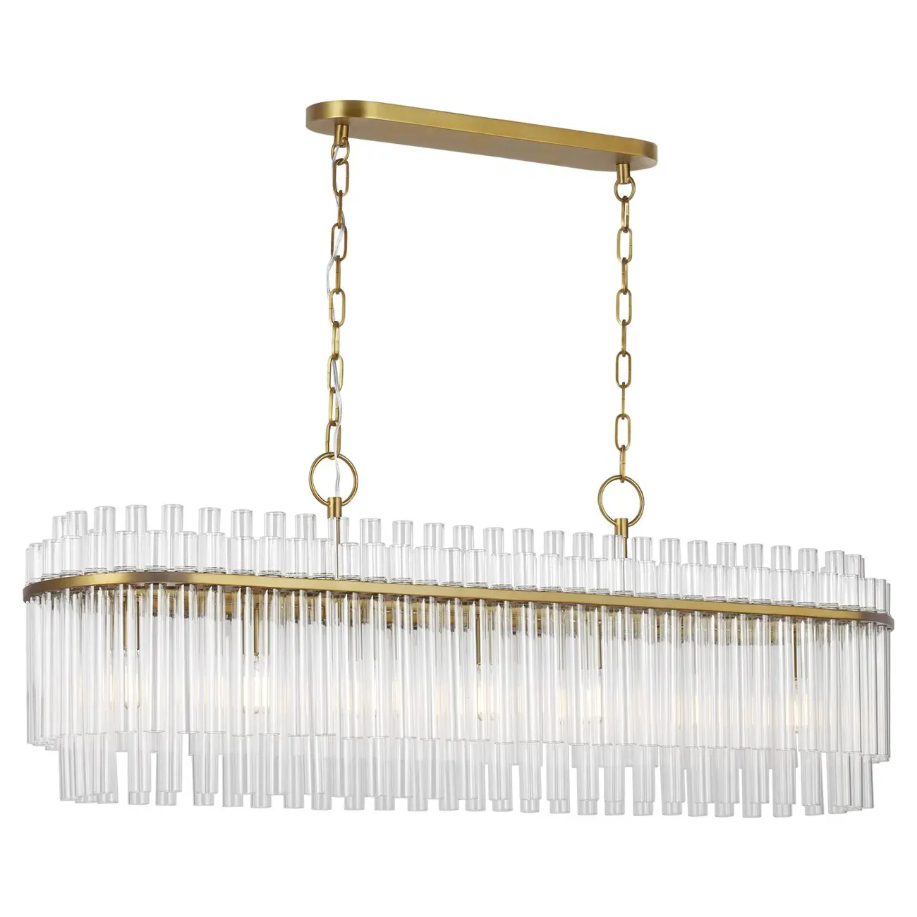 Beckett Linear Chandelier - Burnished Brass, Steel