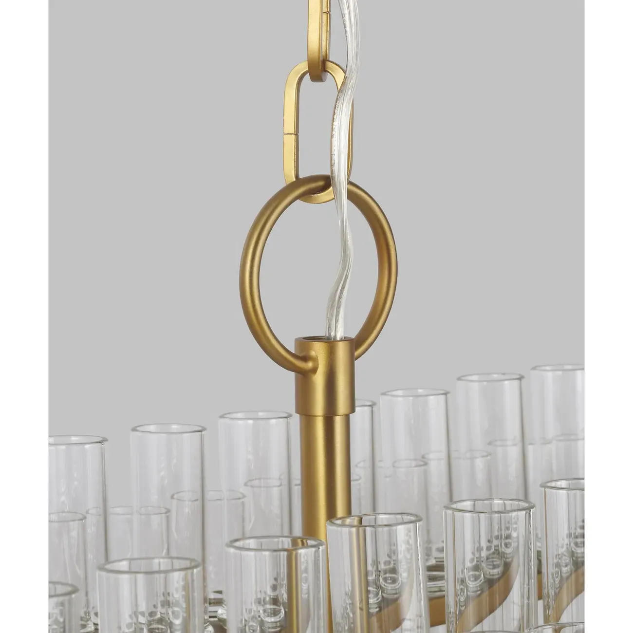 Beckett Linear Chandelier - Burnished Brass, Steel