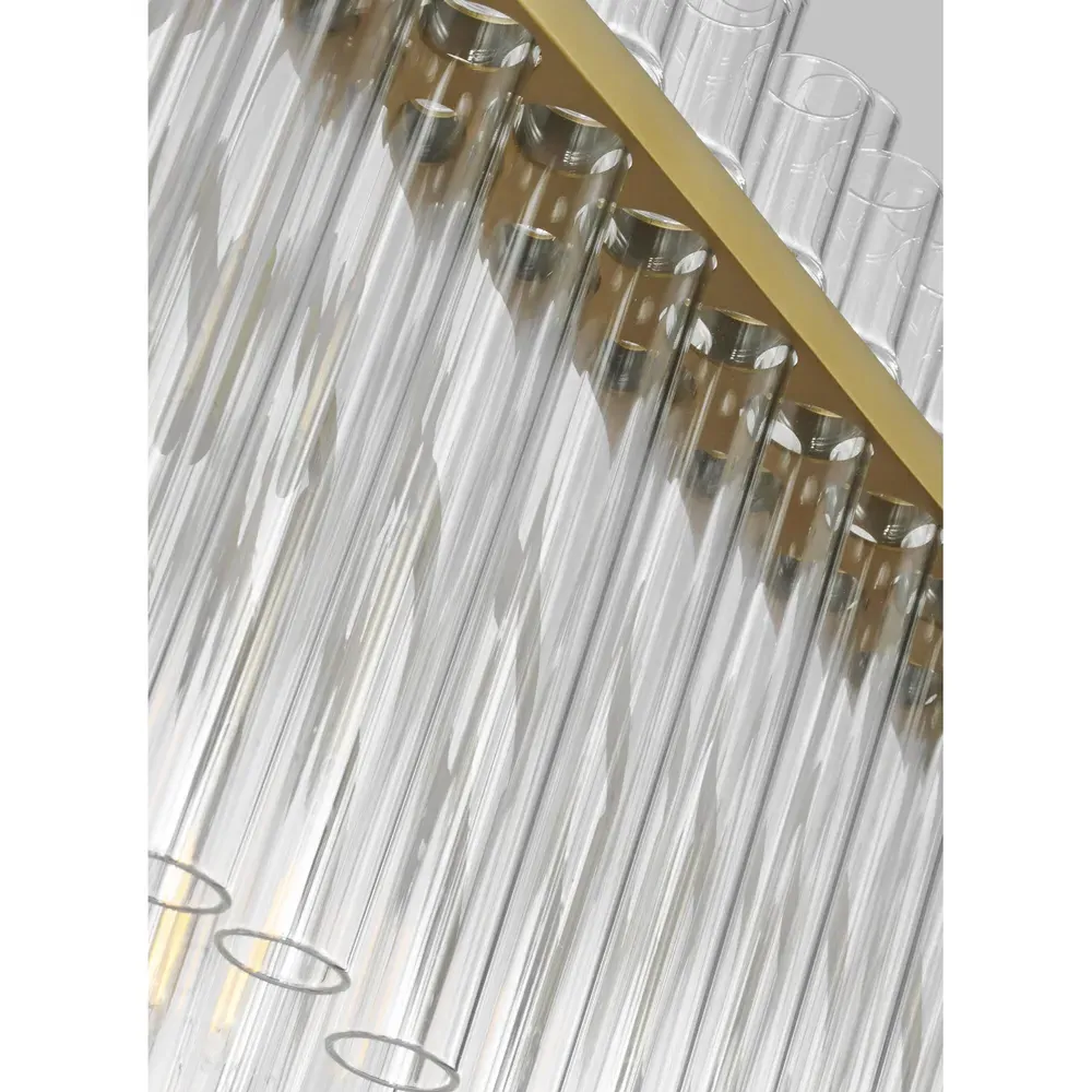 Beckett Linear Chandelier - Burnished Brass, Steel