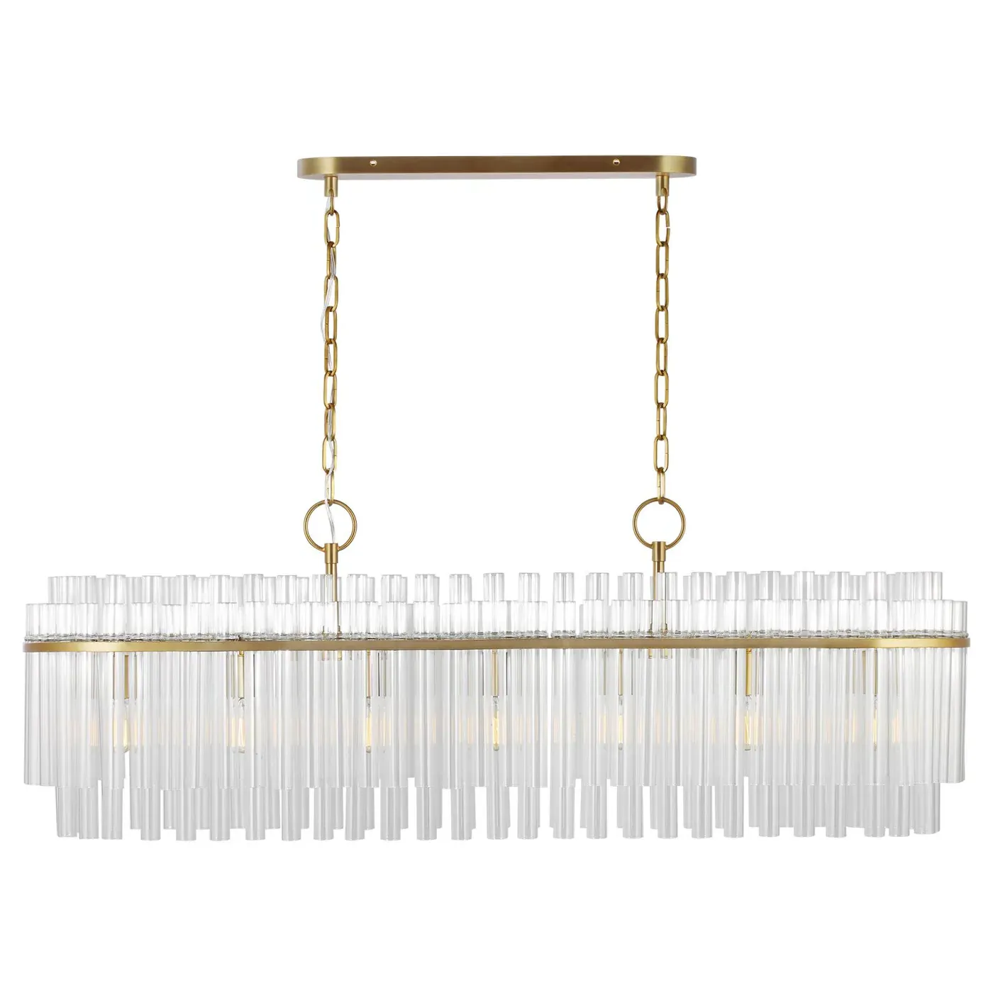Beckett Linear Chandelier - Burnished Brass, Steel