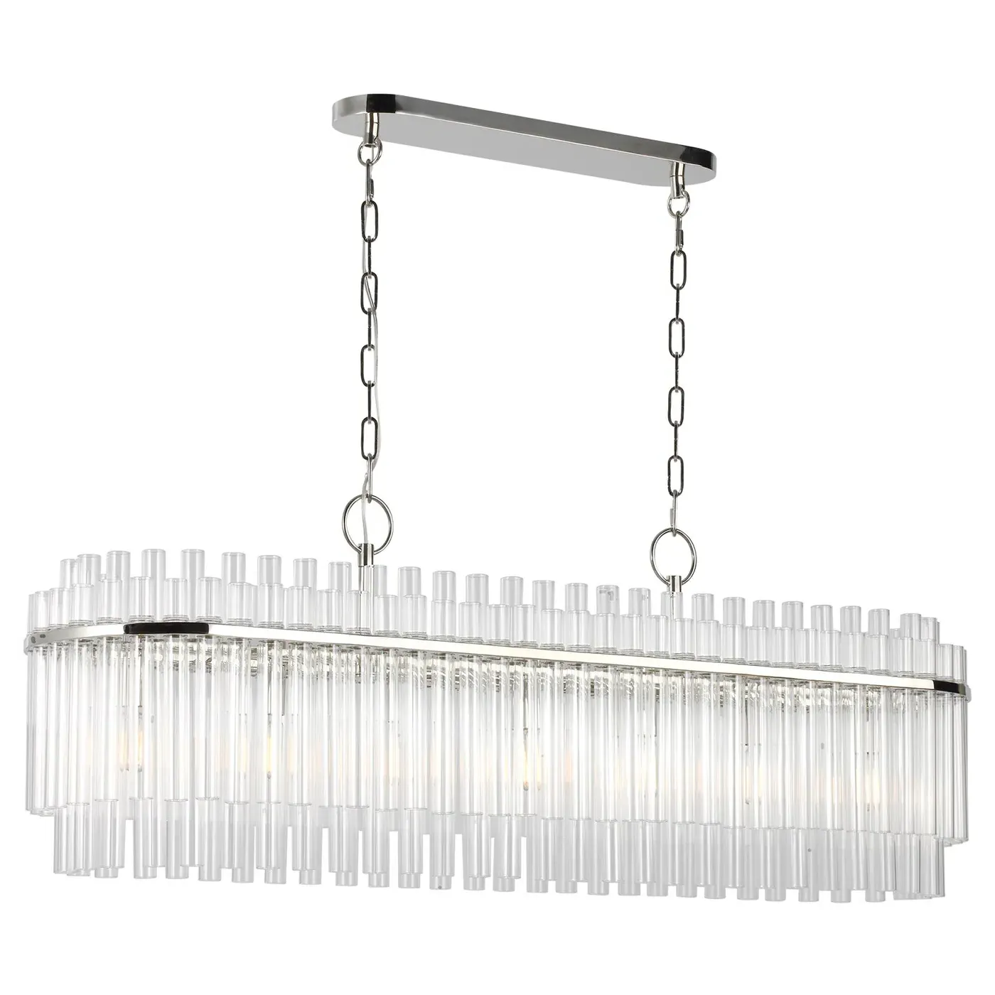 Beckett Linear Chandelier - Polished Nickel, Steel