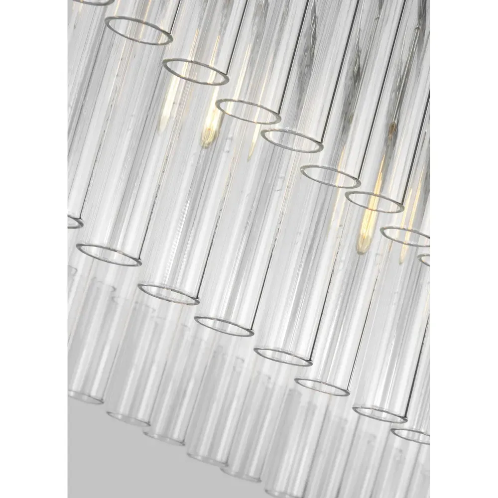 Beckett Linear Chandelier - Polished Nickel, Steel