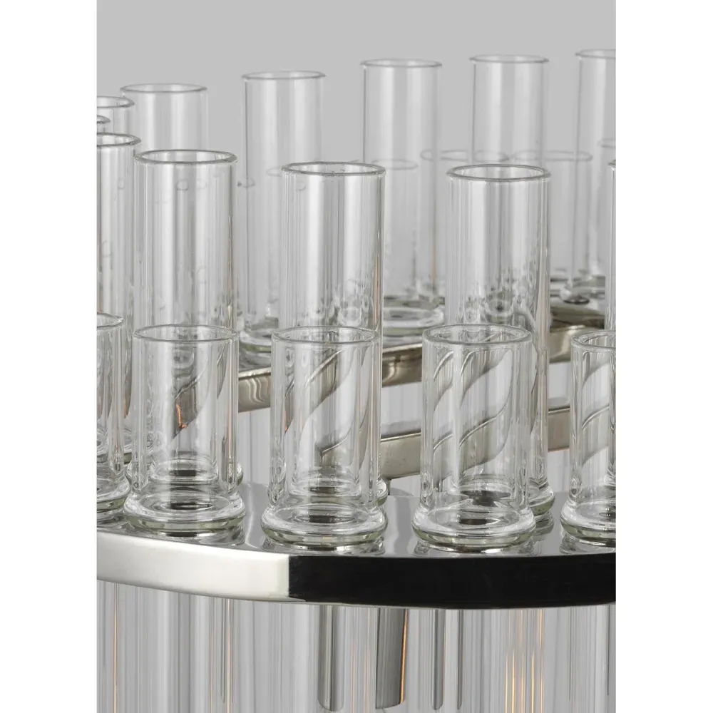 Beckett Linear Chandelier - Polished Nickel, Steel