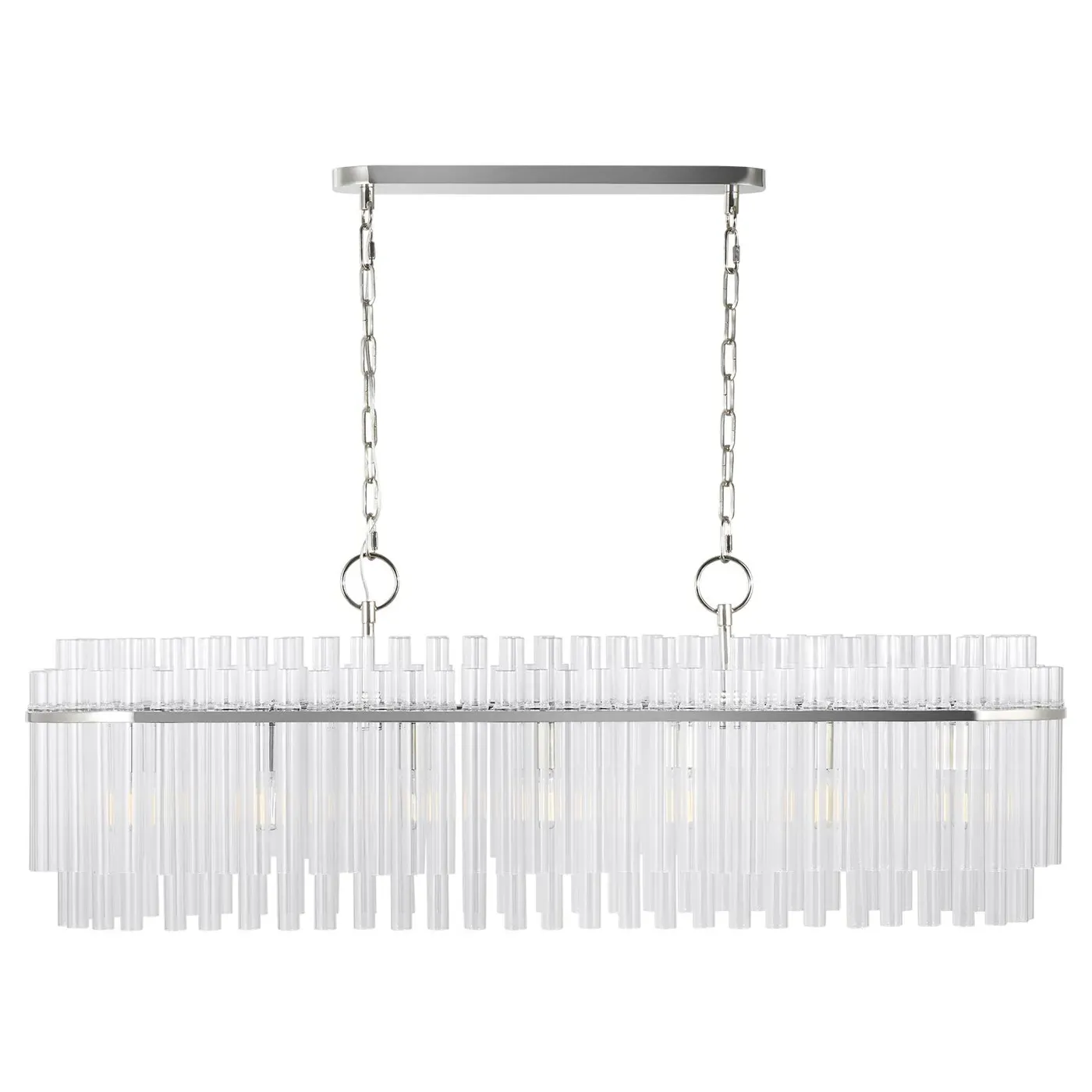 Beckett Linear Chandelier - Polished Nickel, Steel