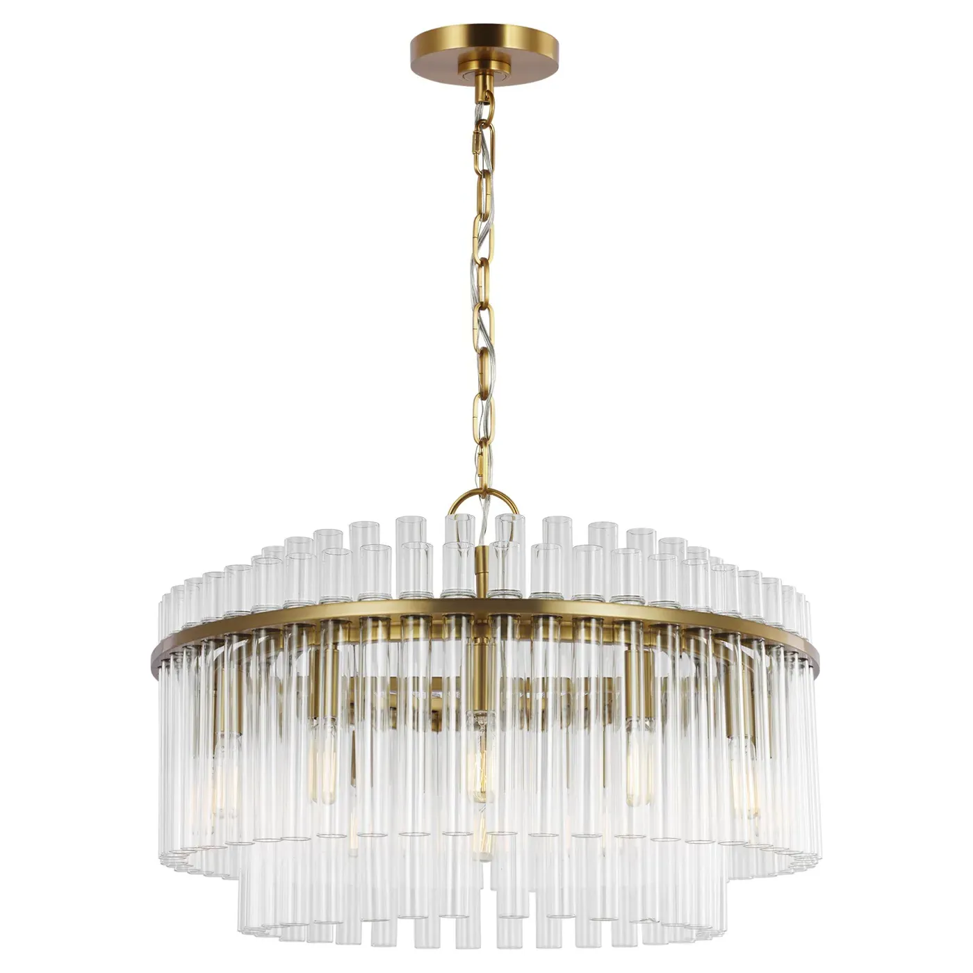 Beckett Medium Chandelier - Burnished Brass, Steel