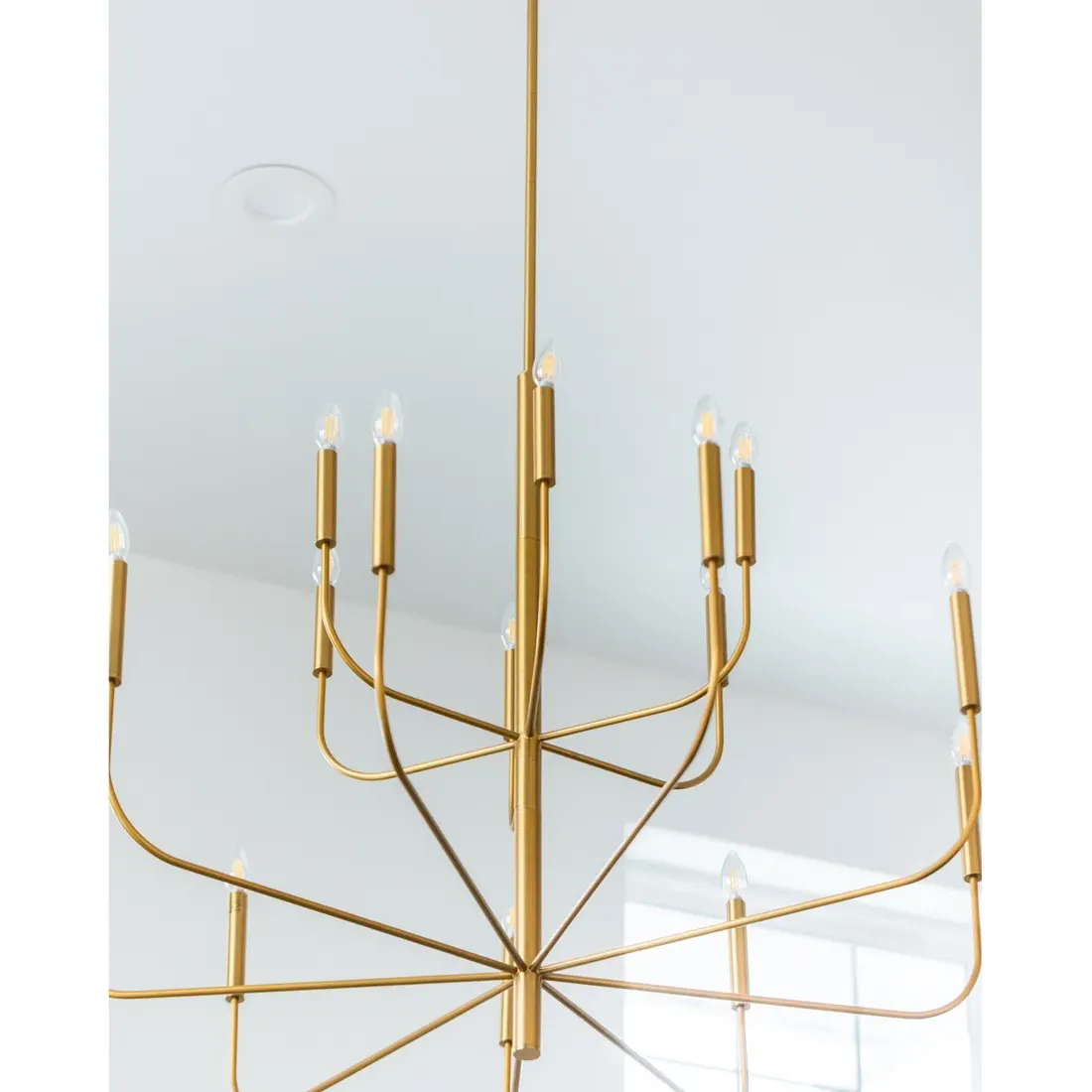 Brianna 2 Tier Chandelier - Burnished Brass
