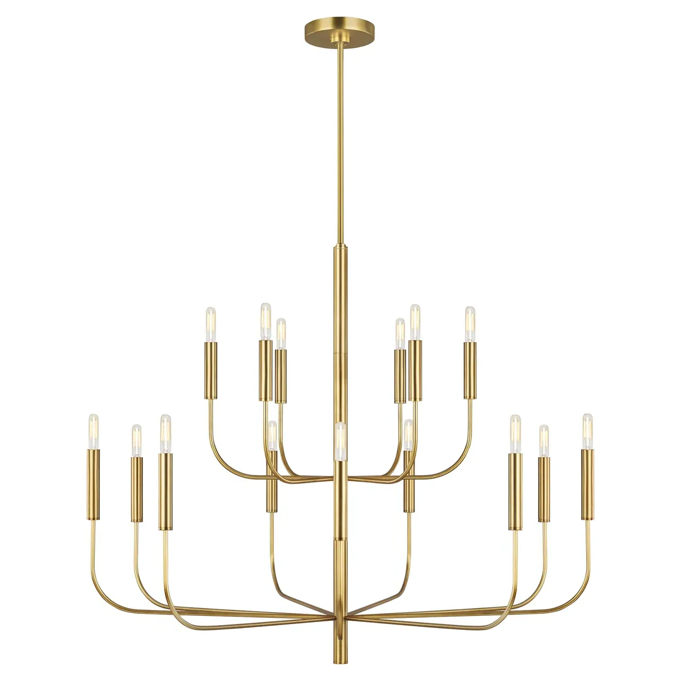 Brianna 2 Tier Chandelier - Burnished Brass