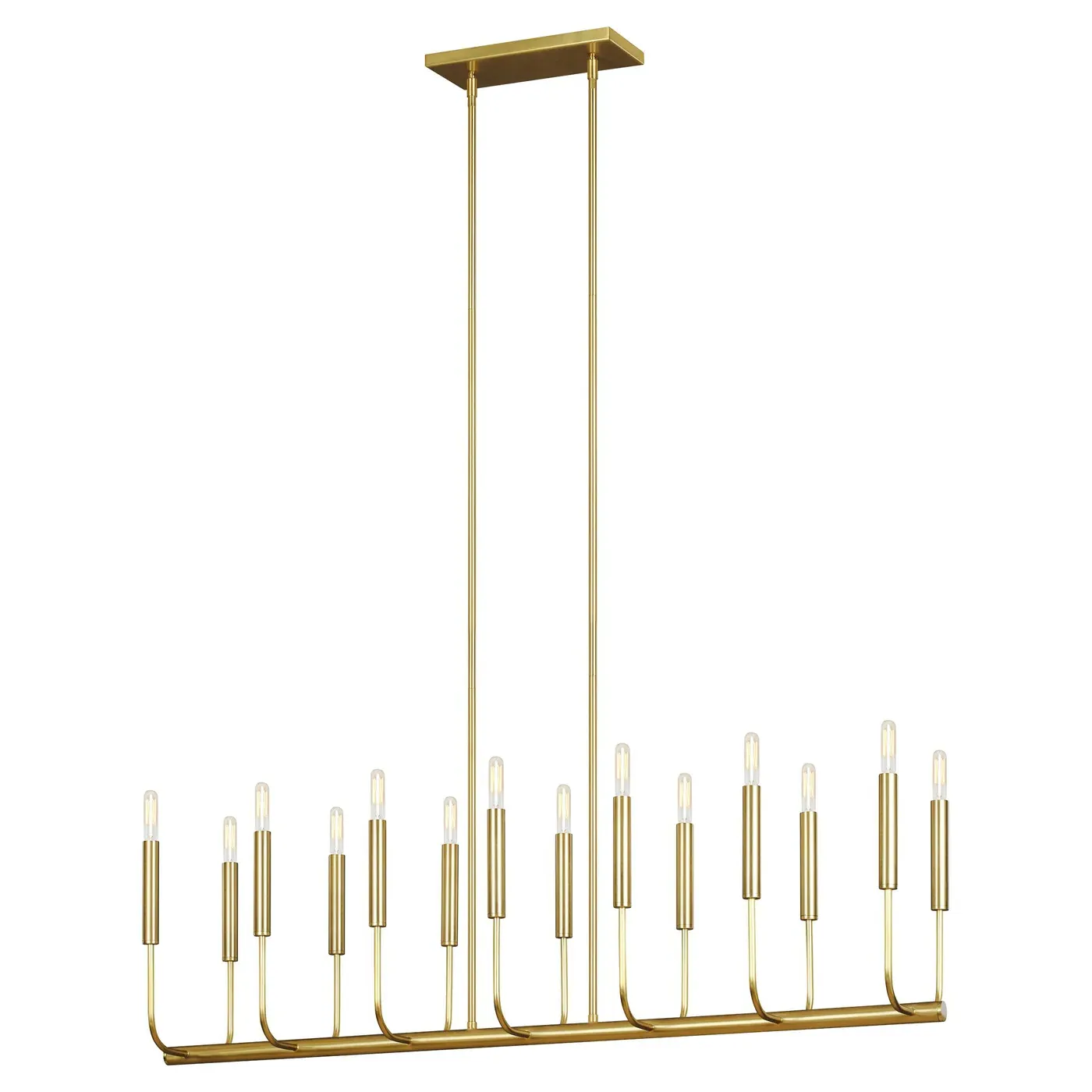 Brianna Linear Chandelier - Burnished Brass