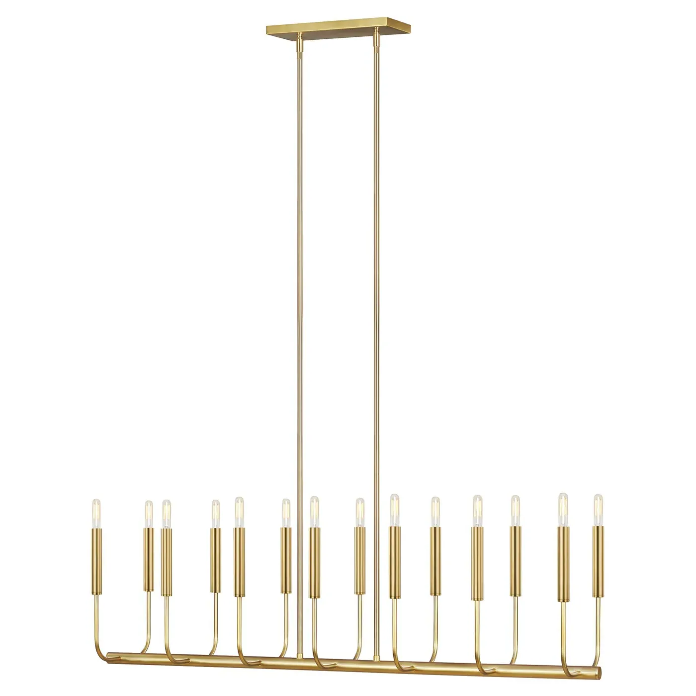 Brianna Linear Chandelier - Burnished Brass
